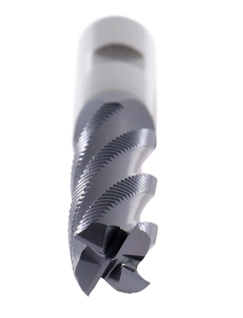 Accusize Industrial Tools 1/2'' Fine Tooth M42 8% Cobalt Tialn Roughing End Mill, 1/2'' Shk Dia, 2'' Flute Length, 4'' Oal, 4 Flute, 1104-0120 - Image 5